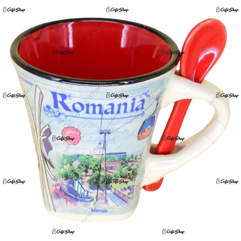 Cana cu lingurita realizate din ceramica – design monumente istorice din romania