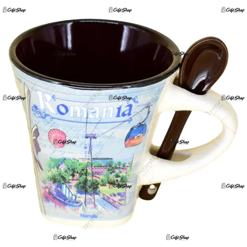 Cana cu lingurita realizate din ceramica – design monumente istorice din romania