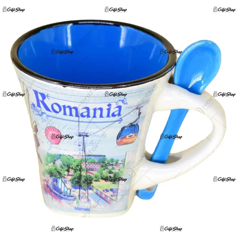 Cana cu lingurita realizate din ceramica – design monumente istorice din romania
