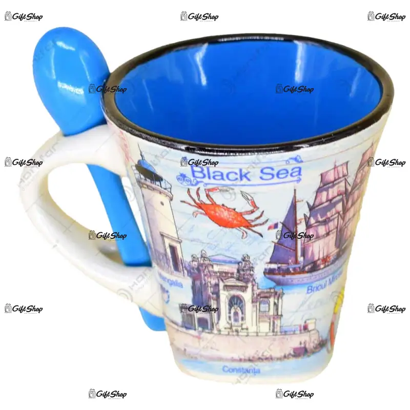 Cana cu lingurita realizate din ceramica – design monumente istorice din romania