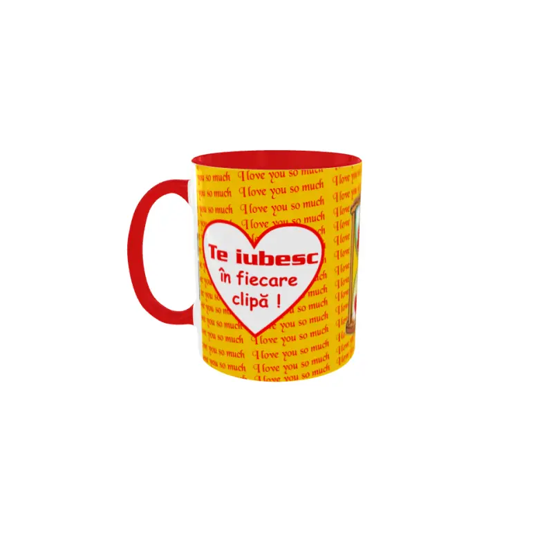 Te iubesc in fiecare clipa, cana ceramica, 330ml