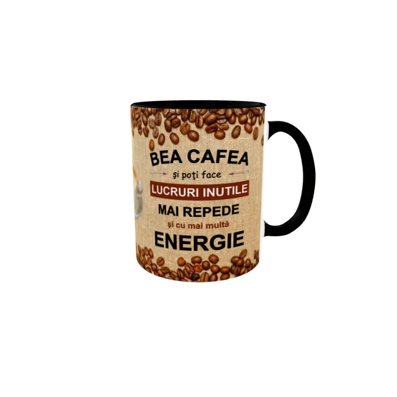 Bea cafea si poti face..., cana ceramica, 330ml, model 3