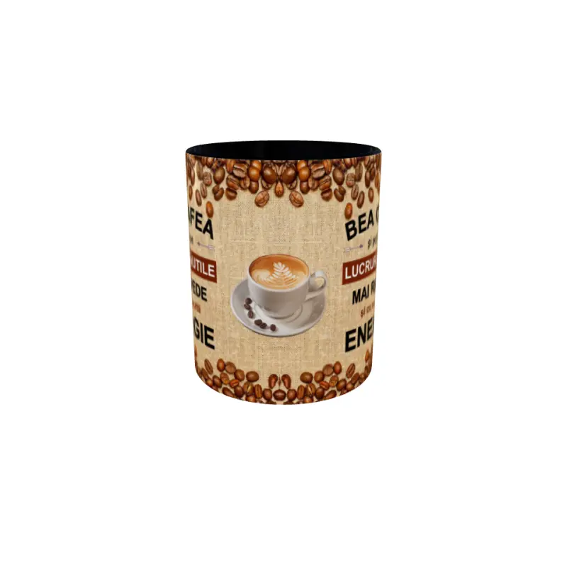 Bea cafea si poti face..., cana ceramica, 330ml, model 3