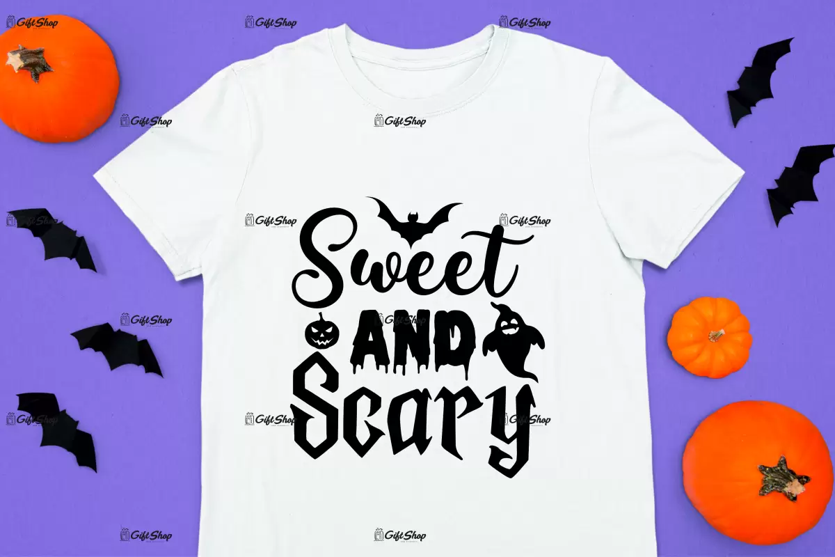 Sweet and scary, tricou cu mesaj