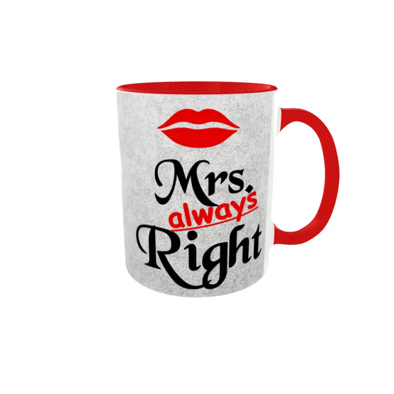 Mrs. always right, cana ceramica, 330ml, model 1
