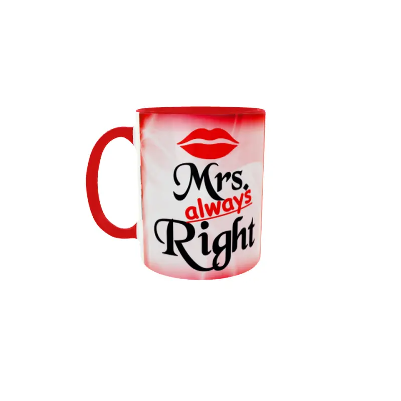 Mrs. always right, cana ceramica, 330ml, model 2