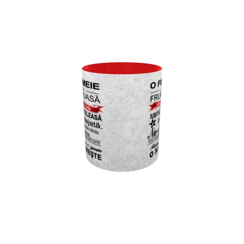 O  femeie este frumoasa..., cana ceramica, 330ml, cgs1037a