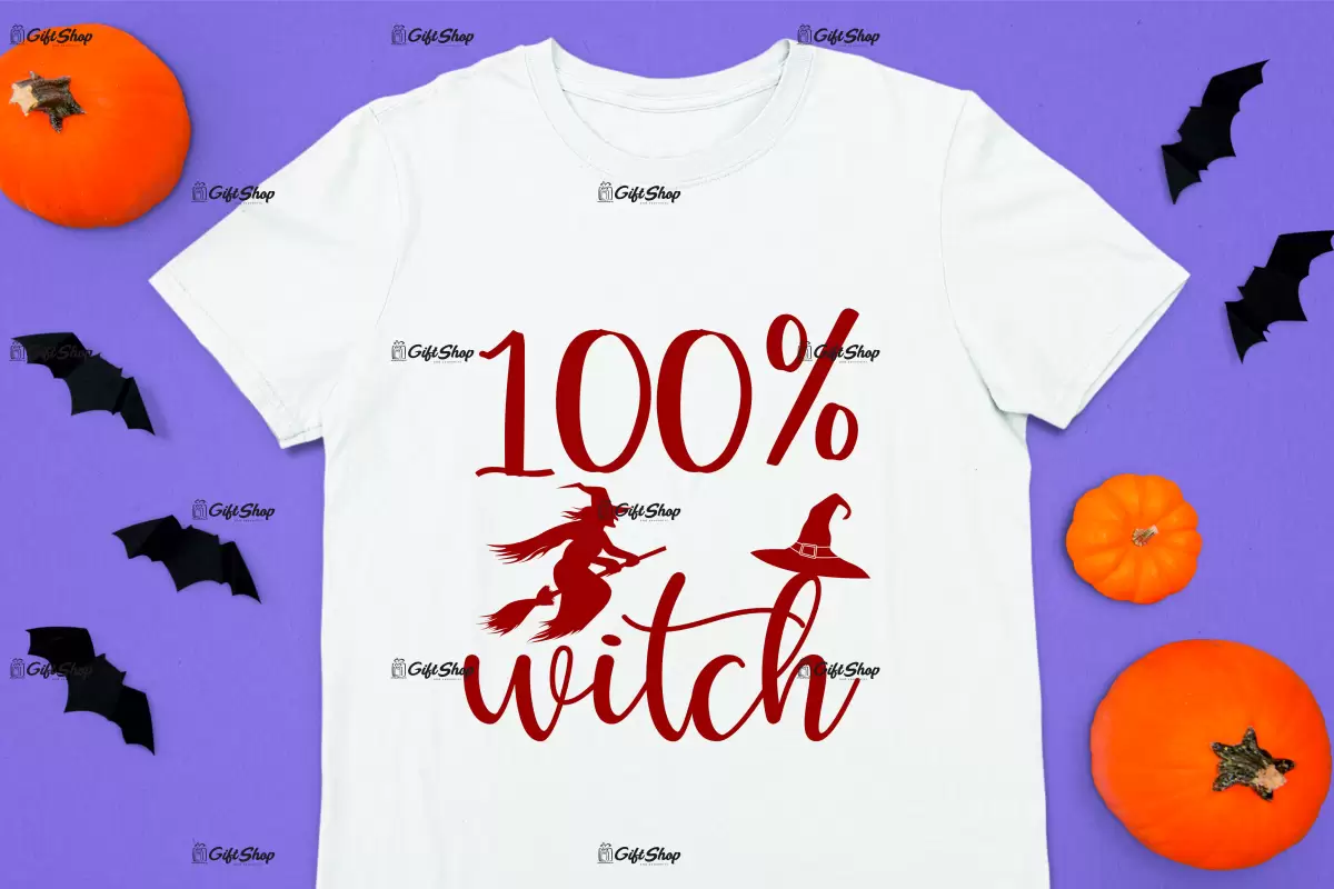 100 % witch, tricou cu mesaj