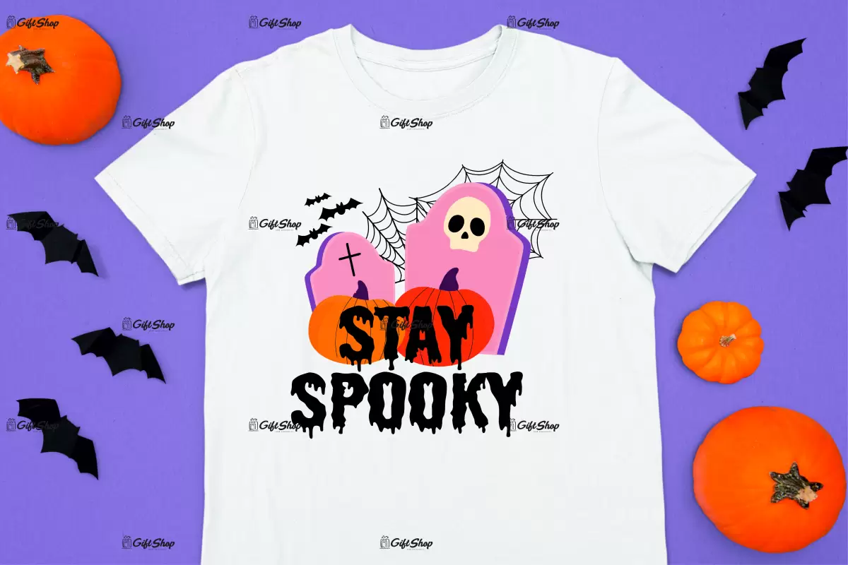 Stay spooky, tricou cu mesaj