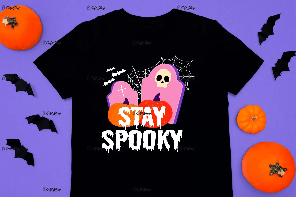 Stay spooky, tricou cu mesaj