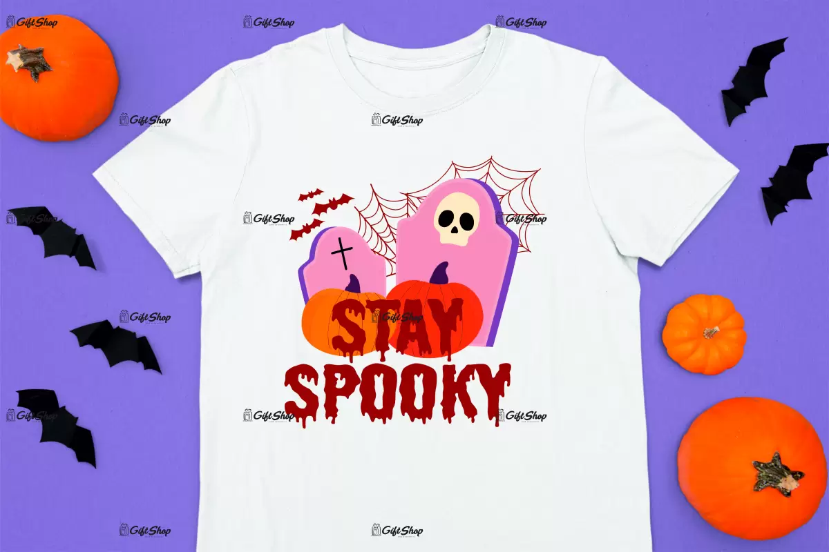 Stay spooky, tricou cu mesaj
