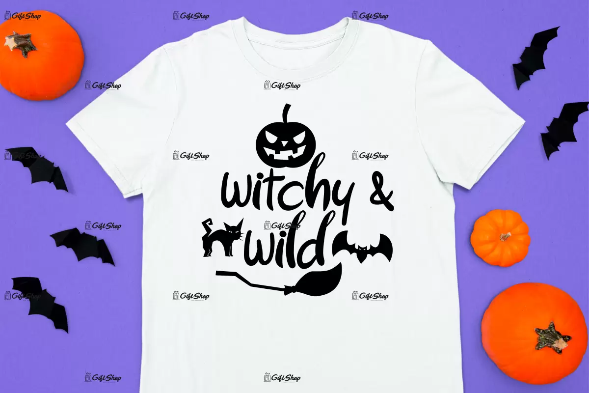 Witchy & wild, tricou cu mesaj