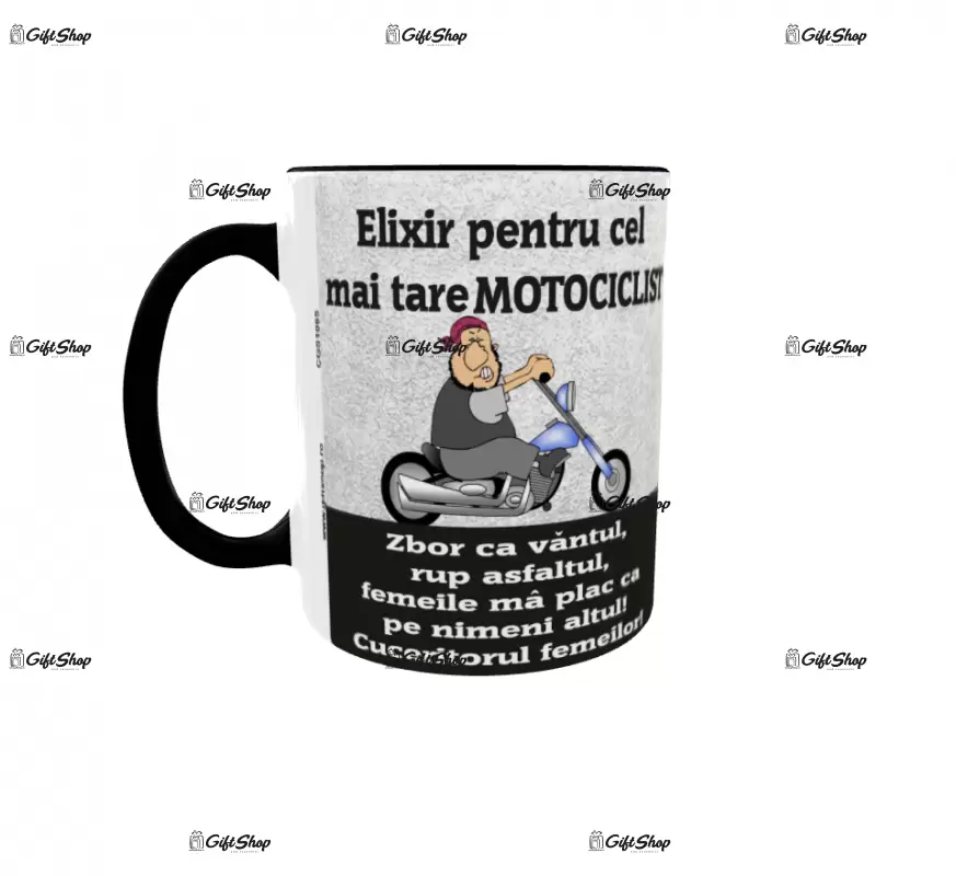 Elixir pentru cel mai tare motociclist, cana ceramica, 330ml, cgs1065