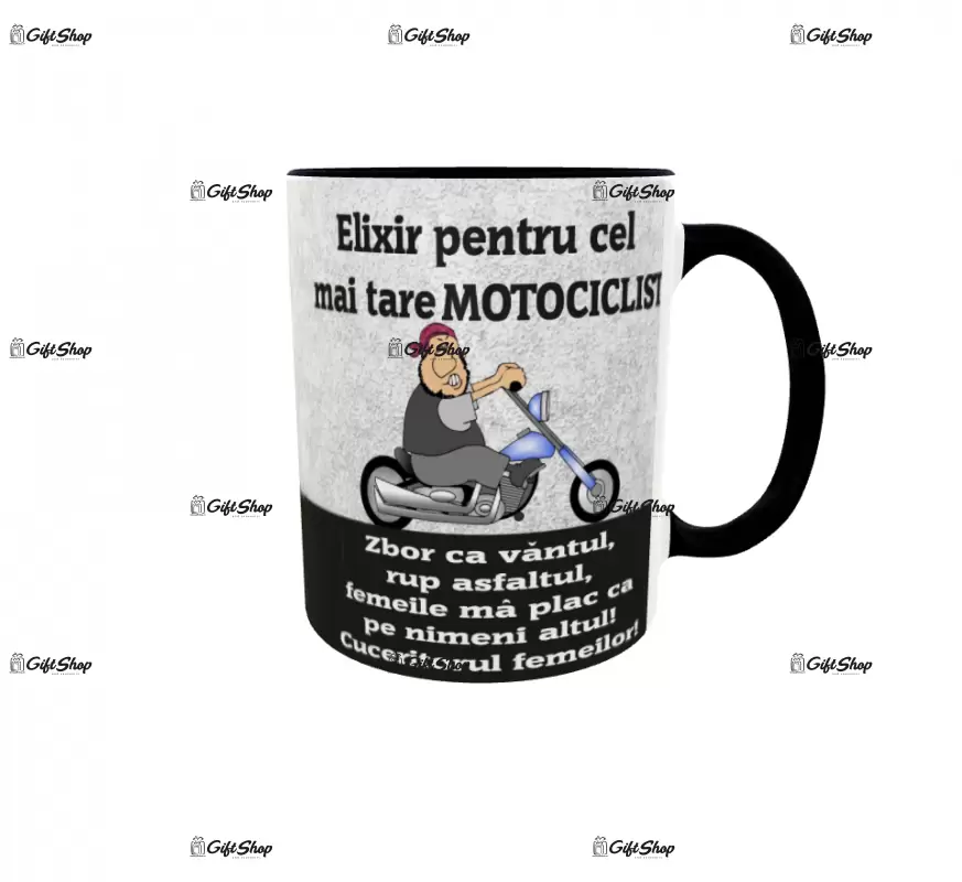 Elixir pentru cel mai tare motociclist, cana ceramica, 330ml, cgs1065
