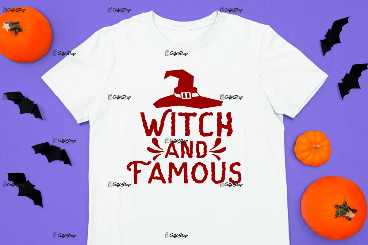 Witch and famous, tricou cu mesaj