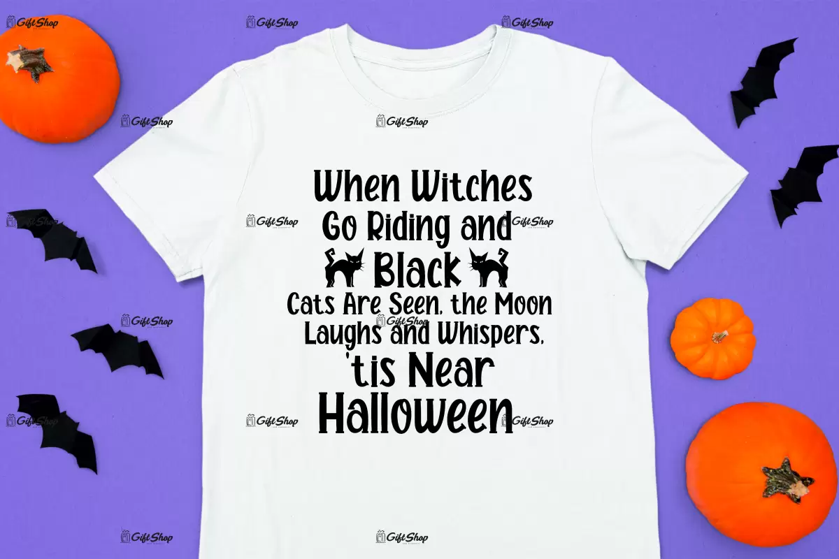 When witches go riding and black, tricou cu mesaj
