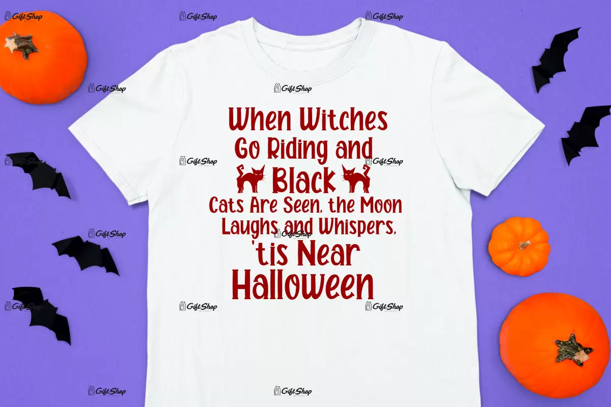When witches go riding and black, tricou cu mesaj