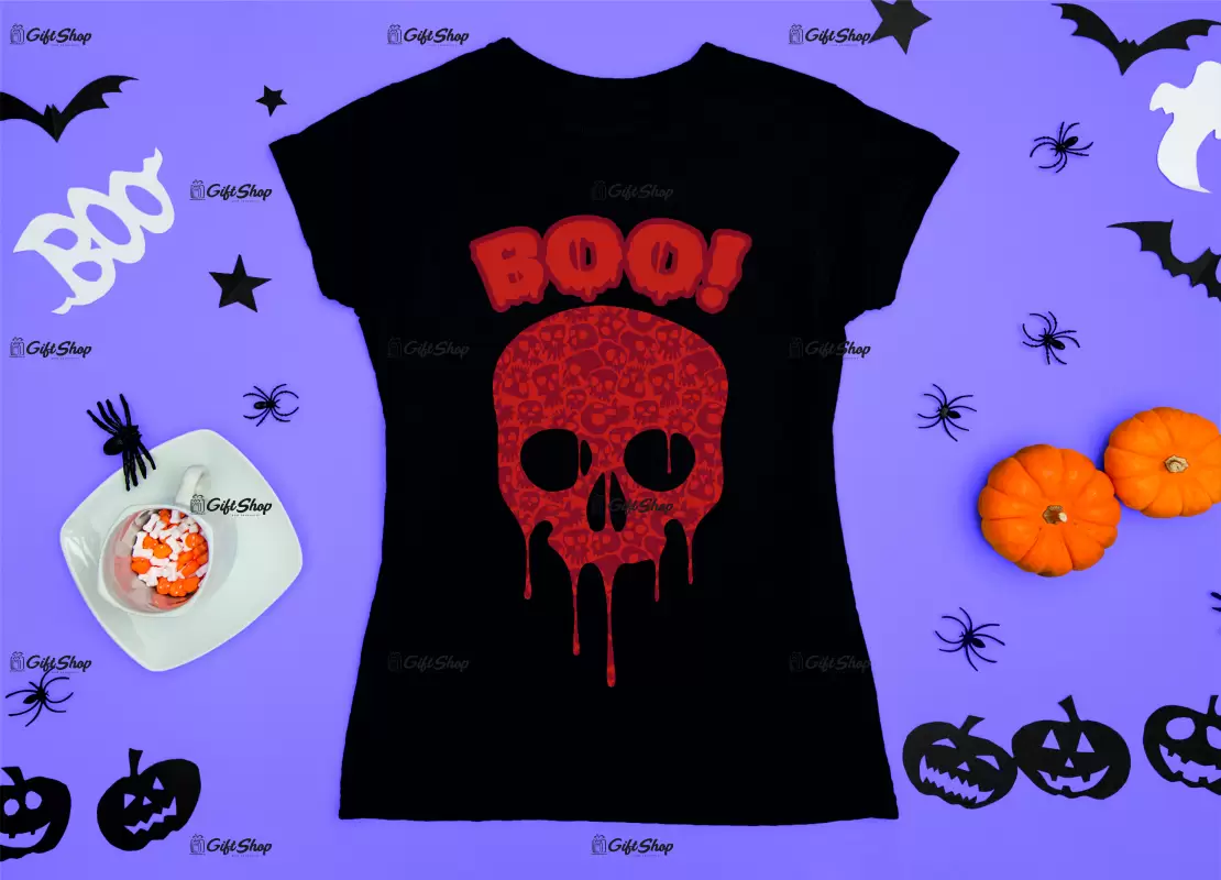 Boo, tricou cu mesaj.