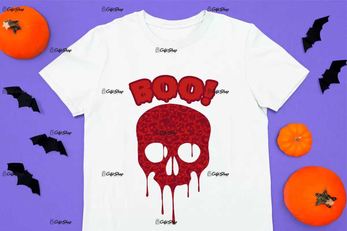 Boo, tricou cu mesaj.