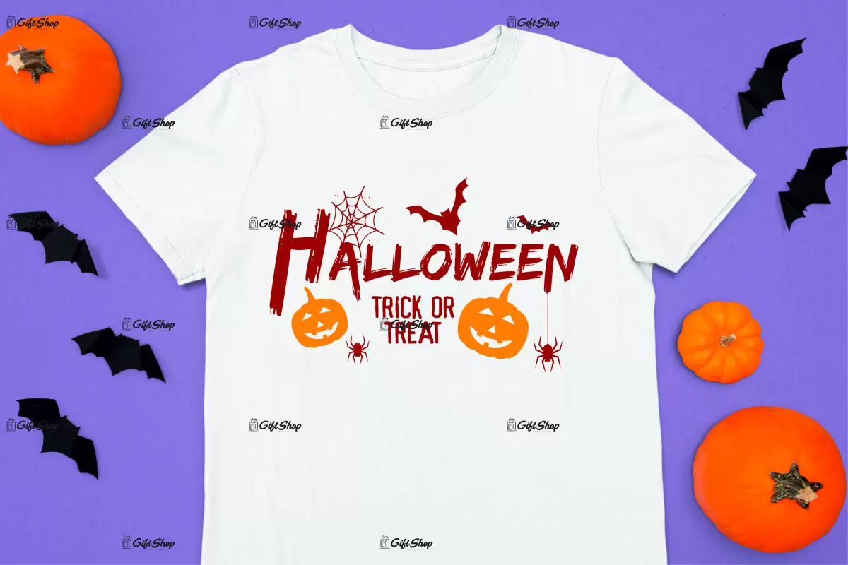 Halloween trick or treat, tricou cu mesaj