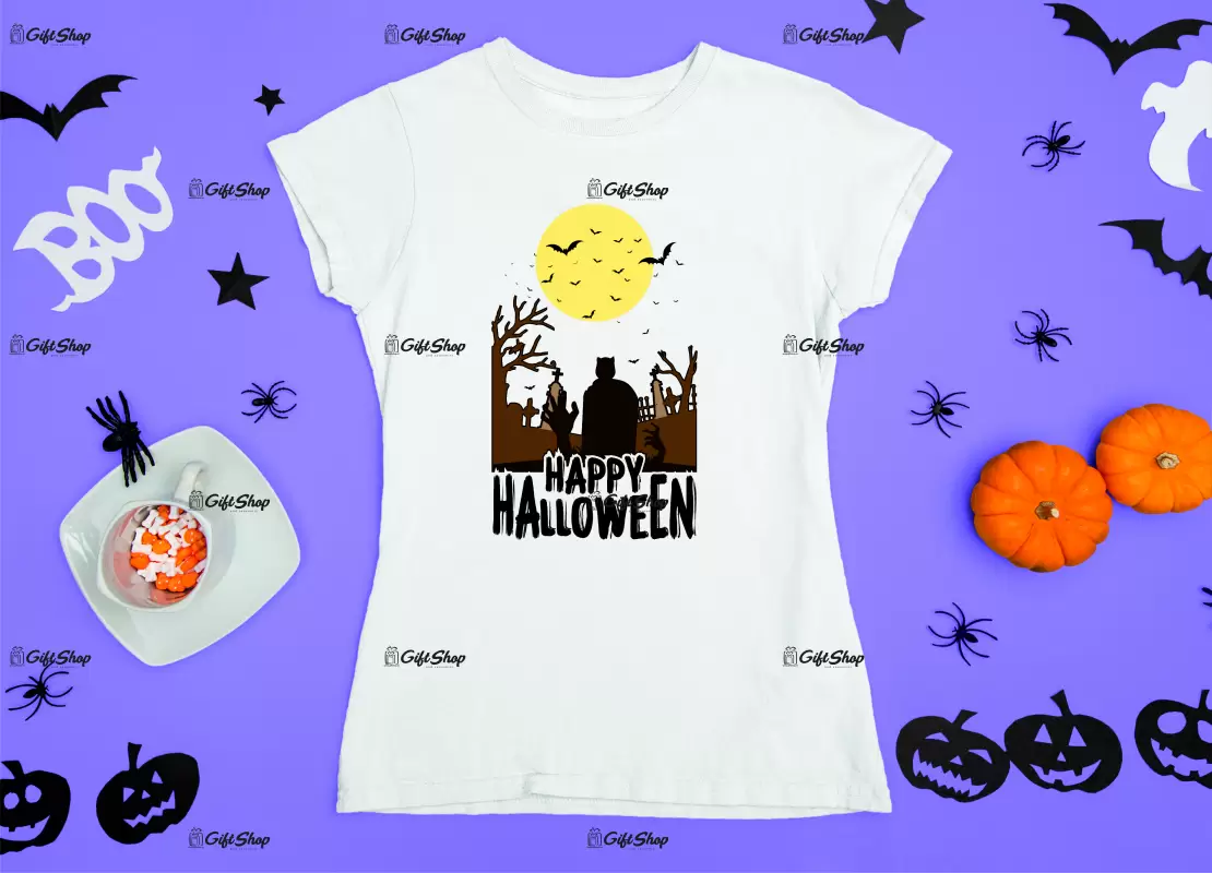 Happy halloween, tricou cu mesaj....