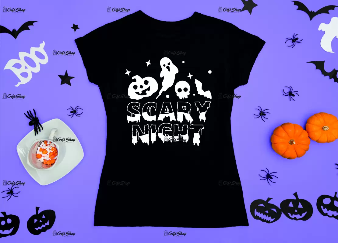 Scary night, tricou cu mesaj.