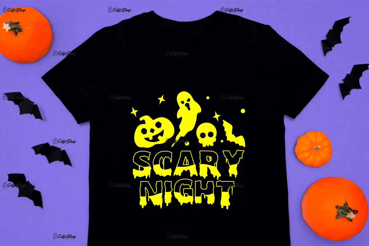 Scary night, tricou cu mesaj.
