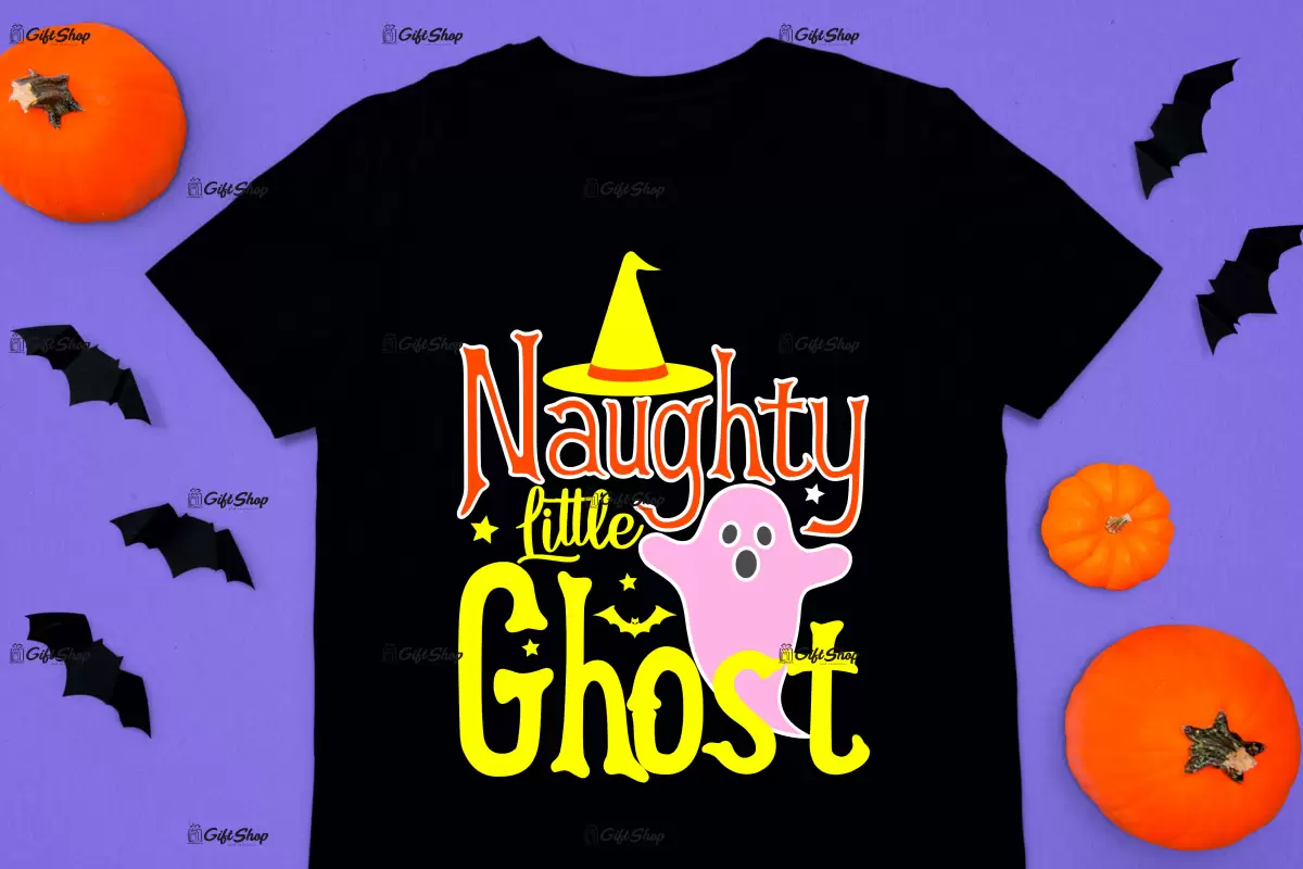 Naughty little ghost, tricou cu mesaj