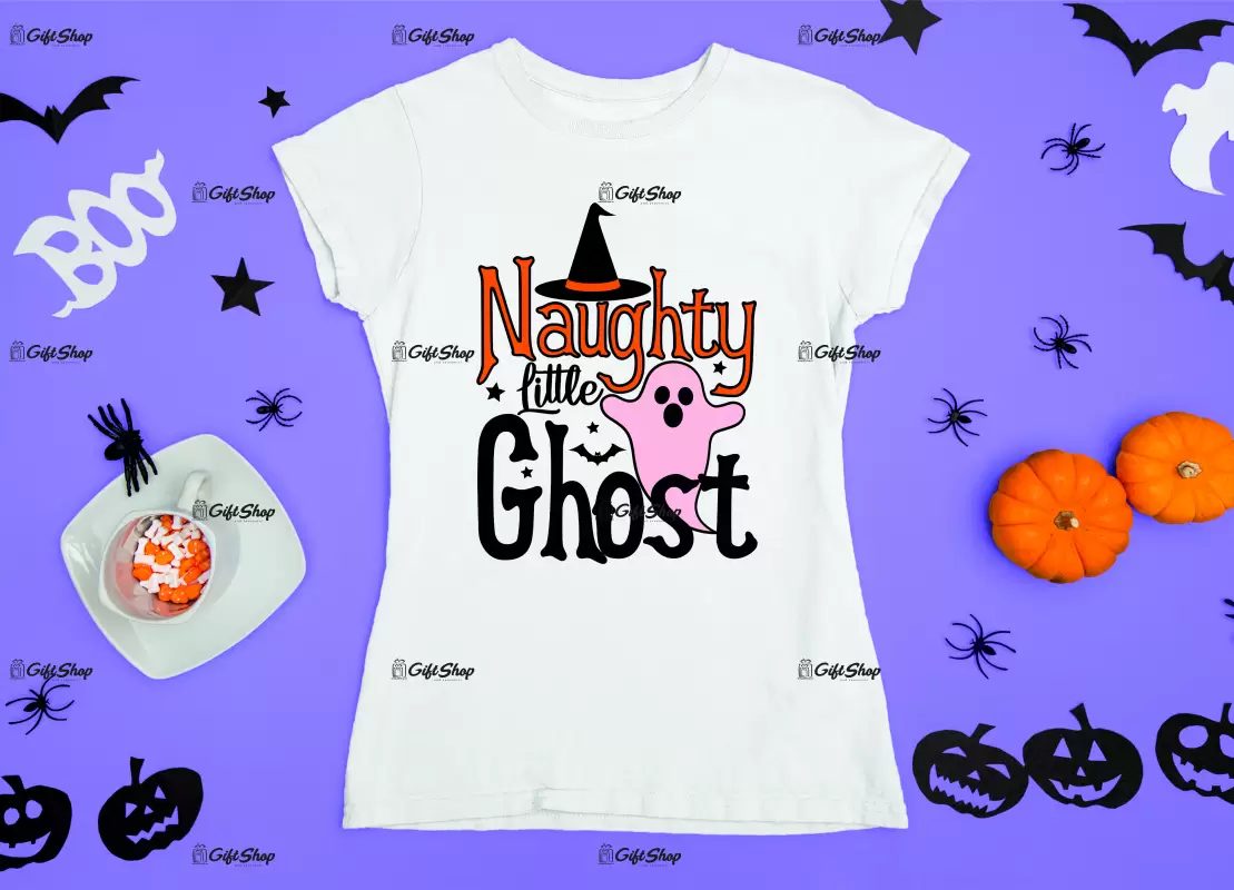 Naughty little ghost, tricou cu mesaj