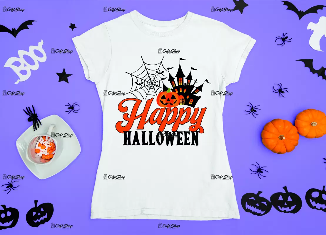 Happy halloween, tricou cu mesaj-