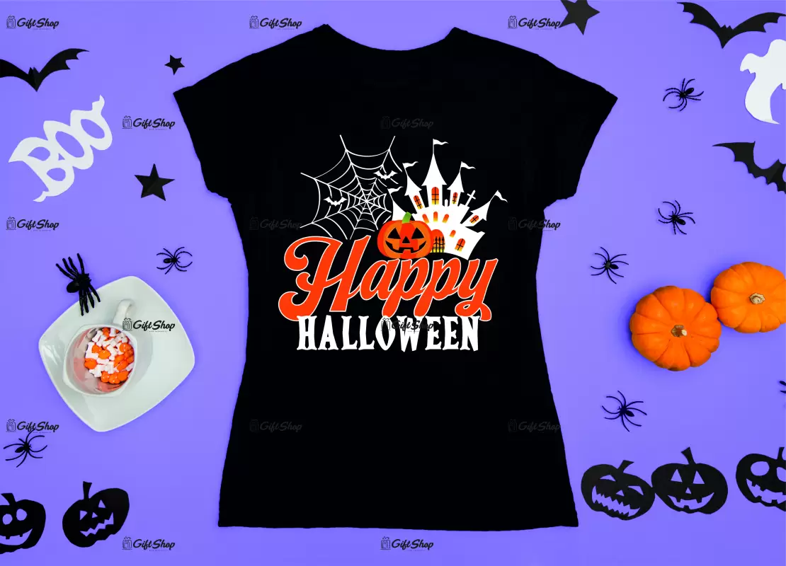 Happy halloween, tricou cu mesaj-