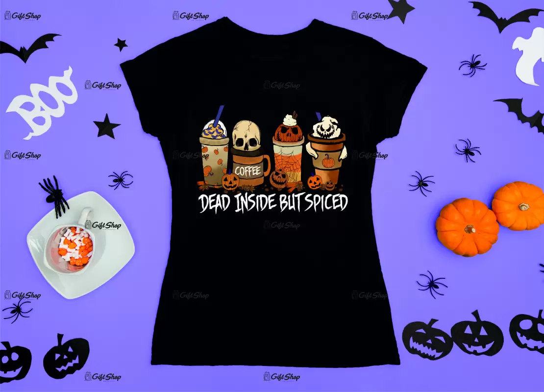 Dead inside but spiced, tricou cu mesaj