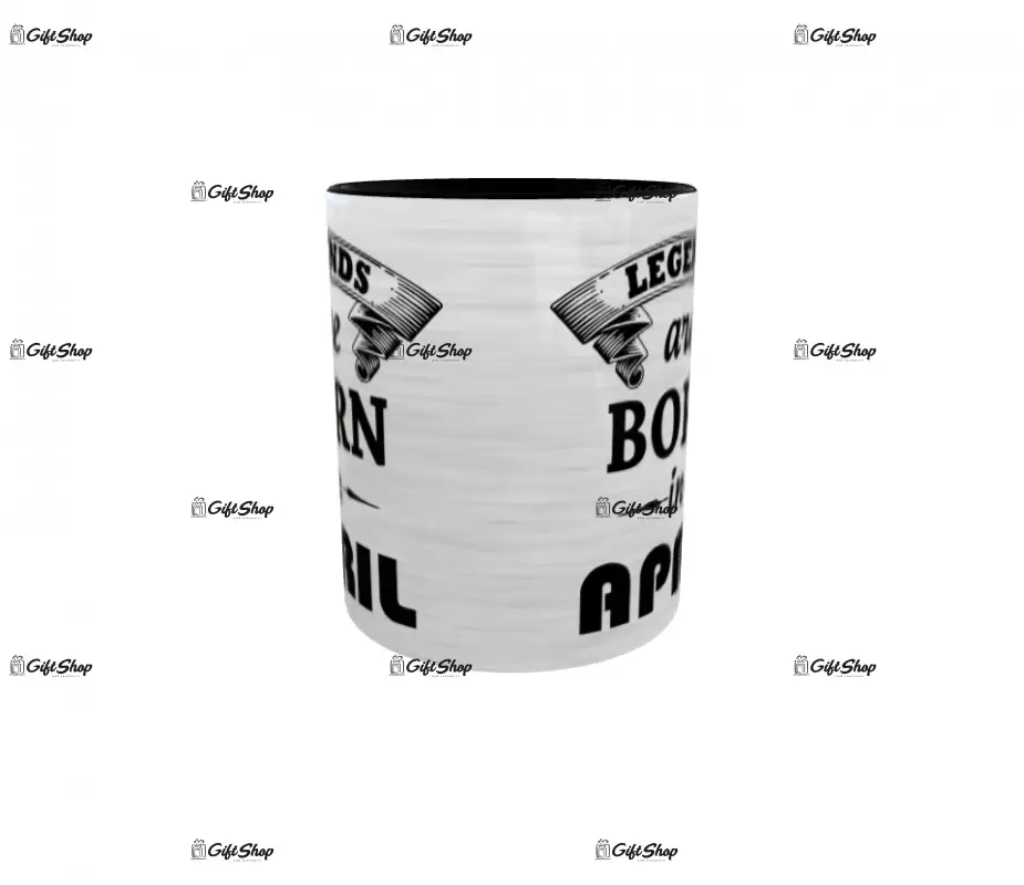 April, legends are born in, cana ceramica, 330ml, cgs1109d