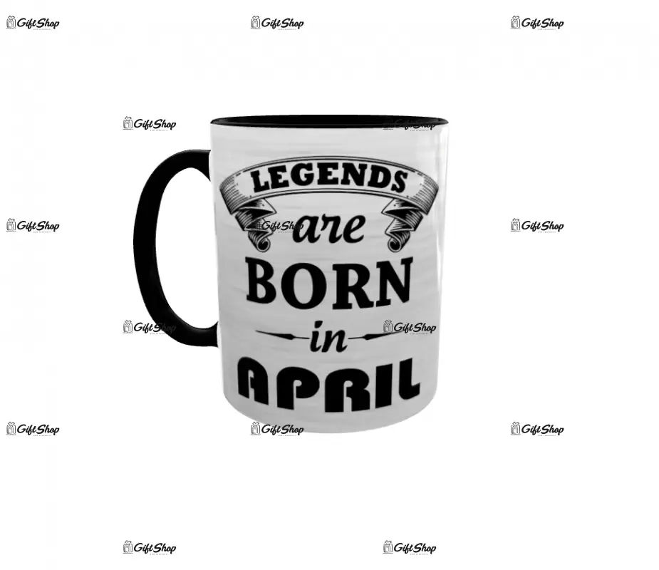 April, legends are born in, cana ceramica, 330ml, cgs1109d
