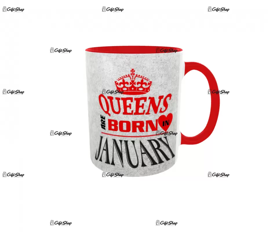 January, queens are born in, cana ceramica, 330ml, cgs1110a