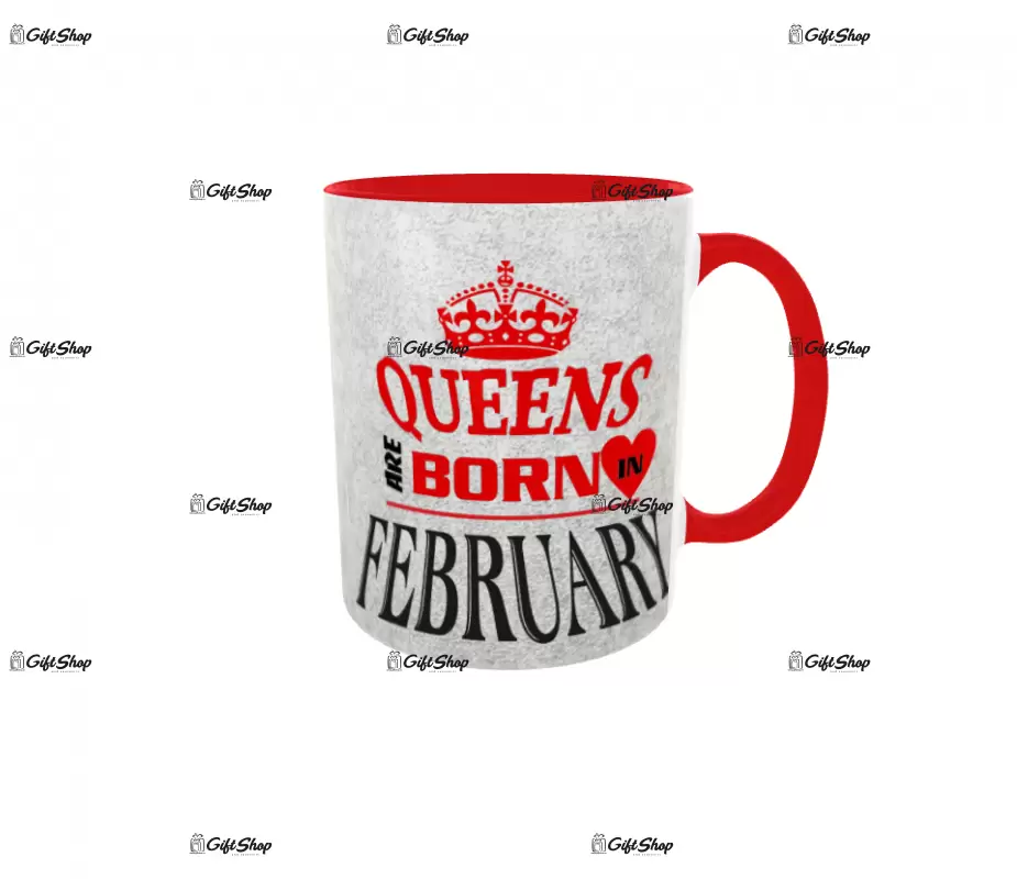 February, queens are born in, cana ceramica, 330ml, cgs1110b