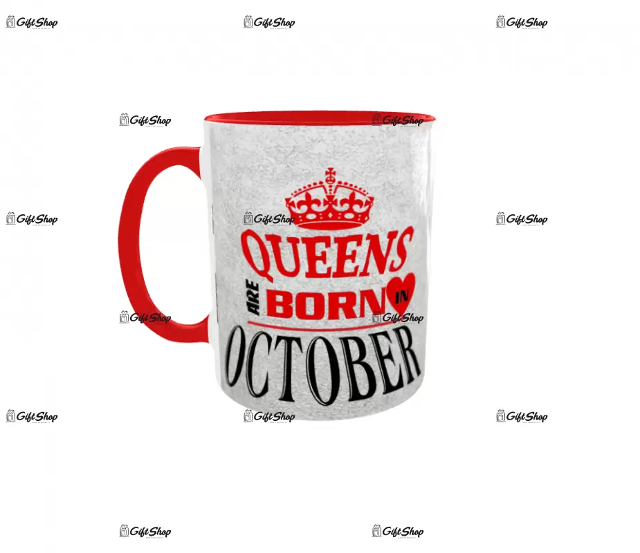 October, queens are born in, cana ceramica, 330ml, cgs1110j