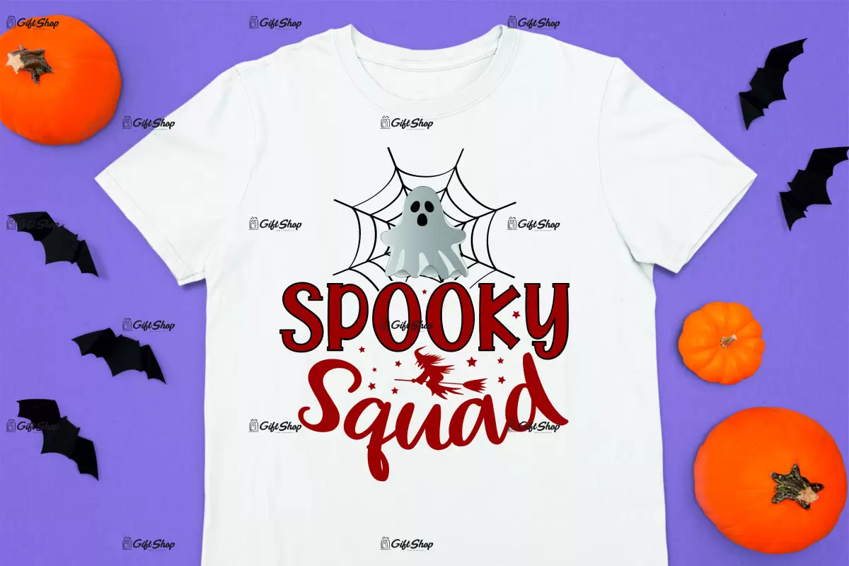 Spooky squad, tricou cu mesaj