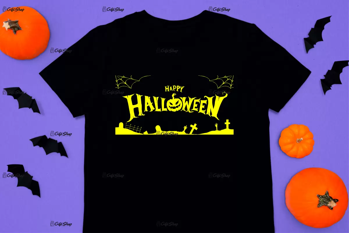 Happy halloween, tricou cu mesaj-.