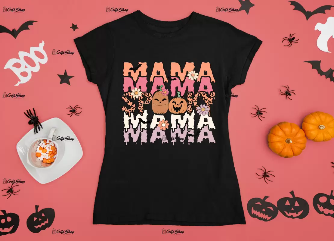 Mama spooky mama , tricou cu mesaj