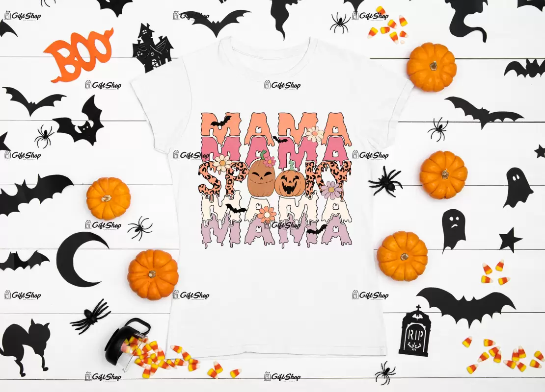 Mama spooky mama , tricou cu mesaj