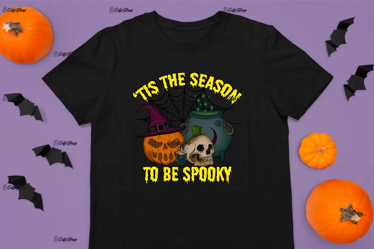 `tis the season to be spooky , tricou cu mesaj
