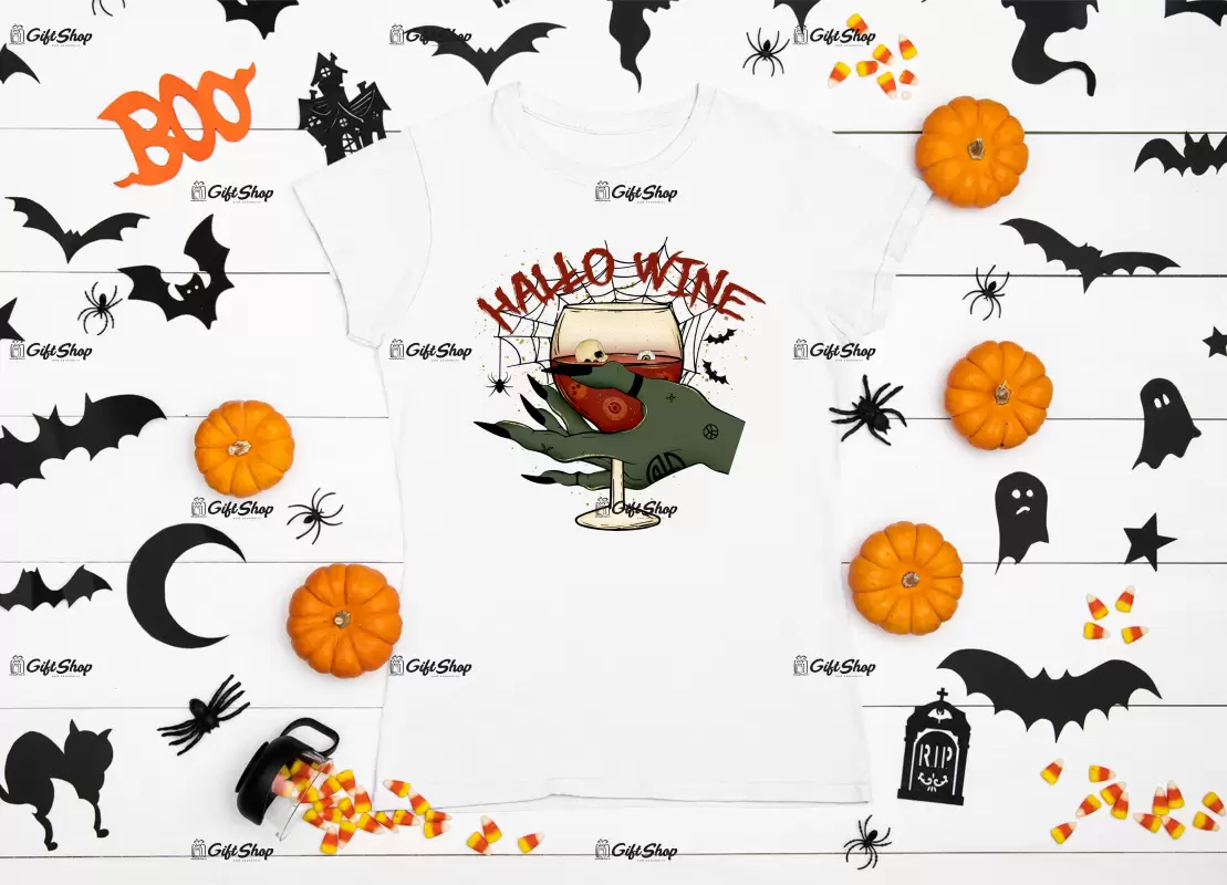 Hallo wine , tricou cu mesaj