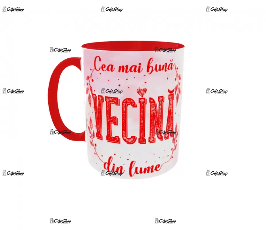 Pentru cea mai buna vecina din lume, cana ceramica, 330ml, cgs1135b