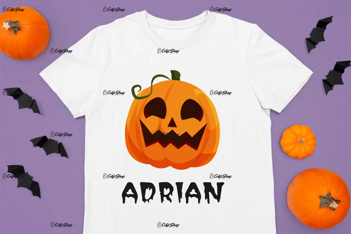 Pumpkin face cu nume , tricou cu mesaj c