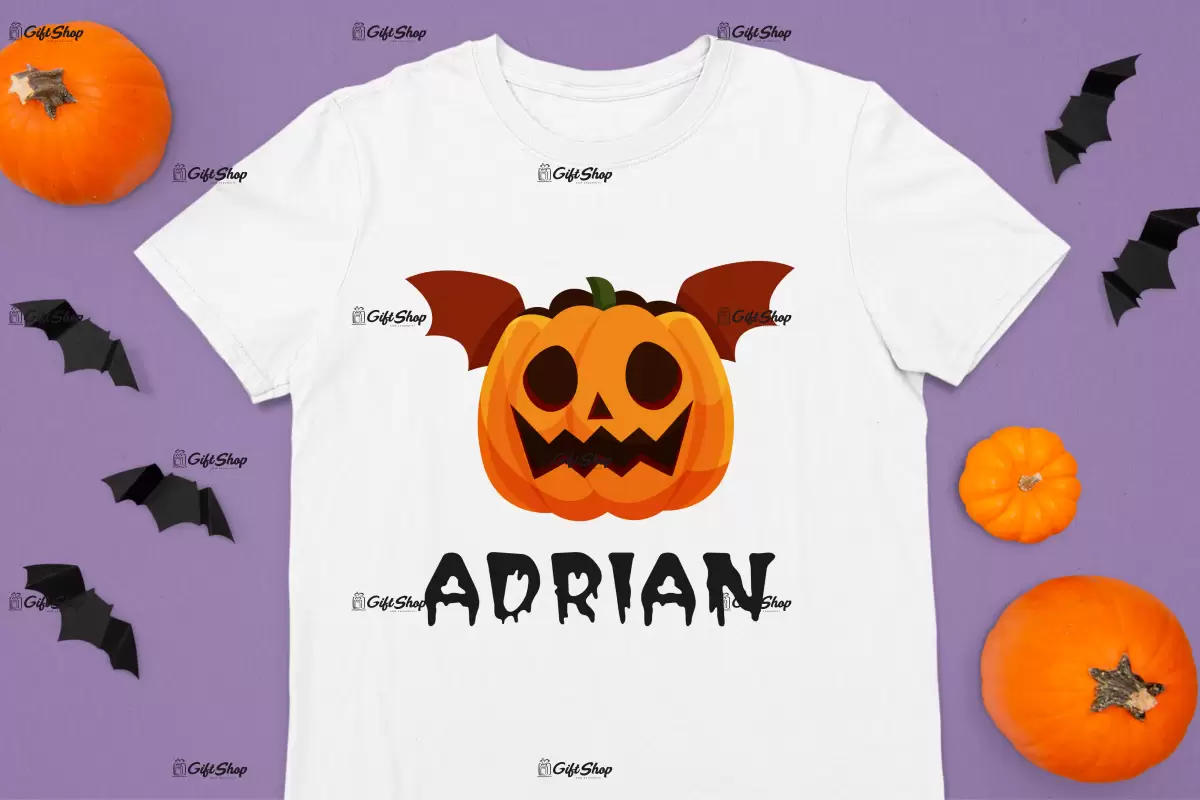Pumpkin face cu nume , tricou cu mesaj d