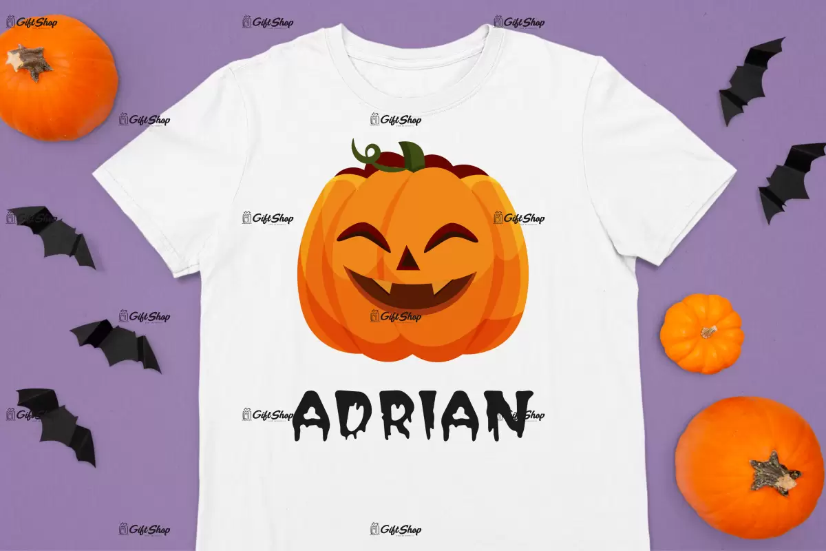 Pumpkin face cu nume , tricou cu mesaj e
