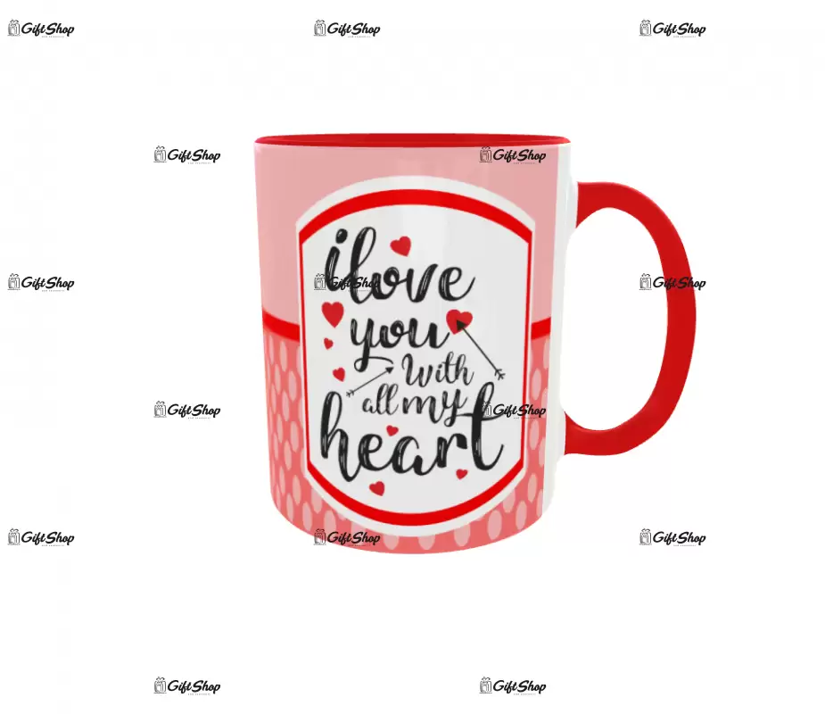 I love you with all my heart, cana ceramica, 330ml,  cgs1140