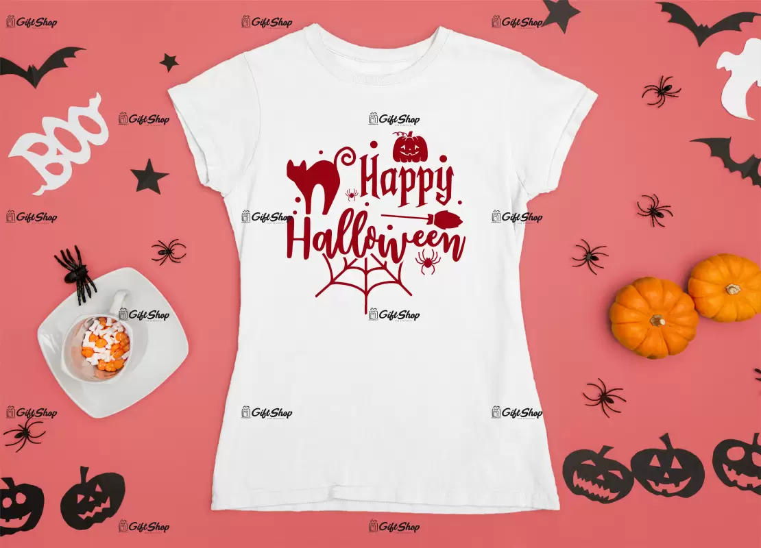 Happy halloween, tricou cu mesaj a
