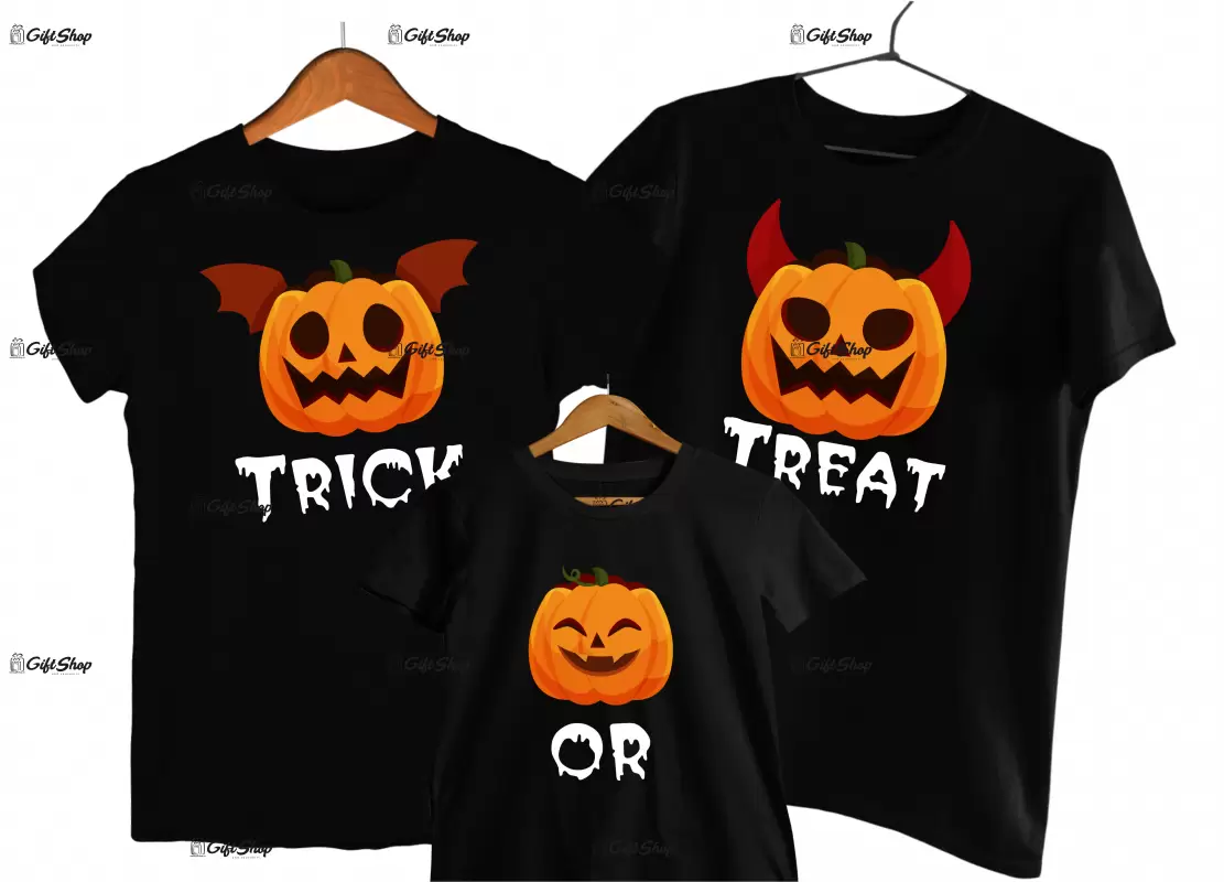 Trick or treat  - set 3 tricouri personalizate